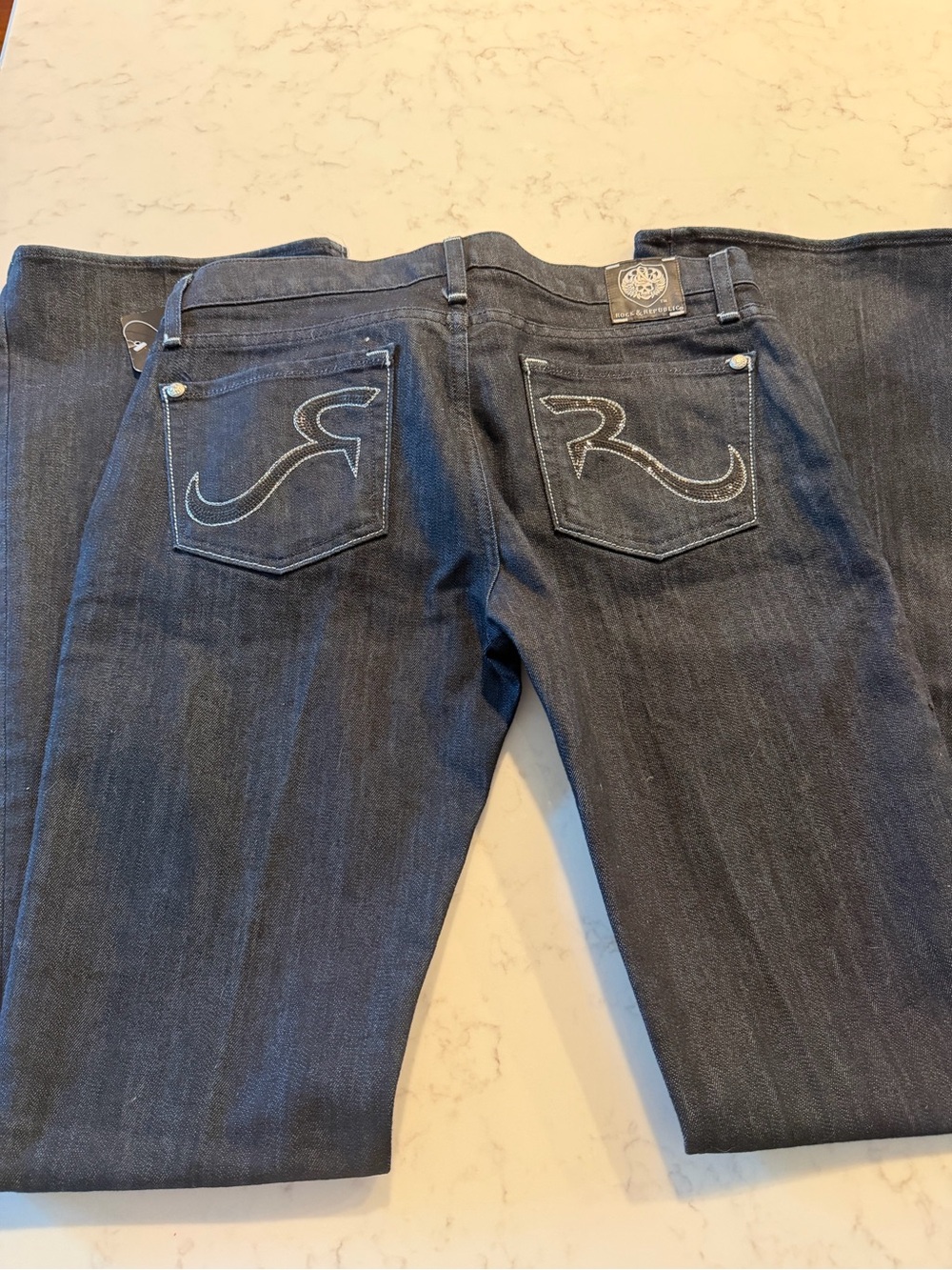 NWT Rock & Republic Dark Wash Denim Boot Flared Jeans Size 29
